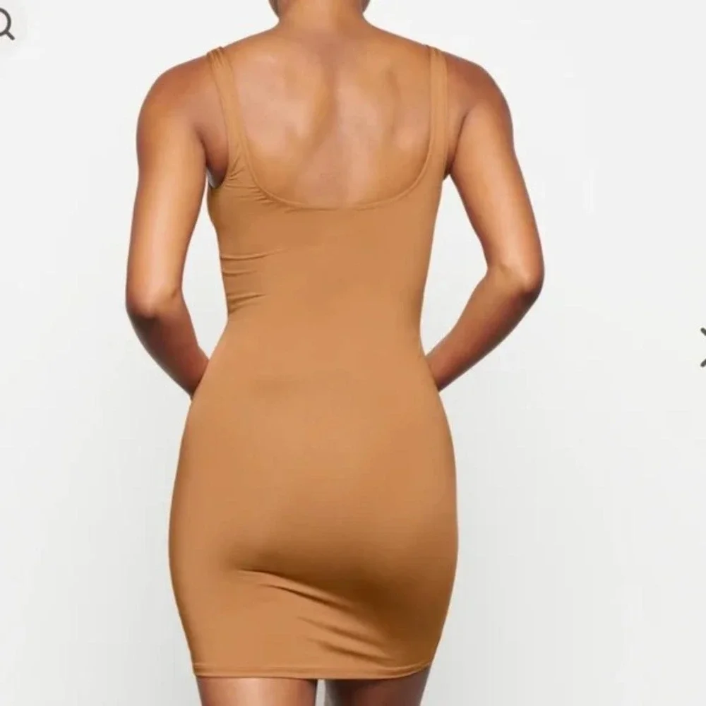 3X - Skims Swim Tank Dress - Almond